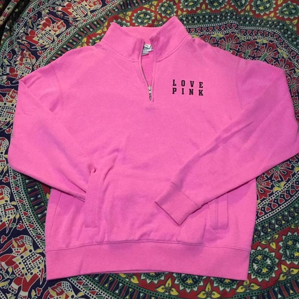 VS PINK Half Zip Pullover